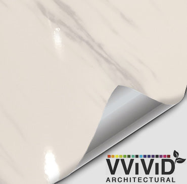 Architectural Slanted Carrara Gloss White Contact Film