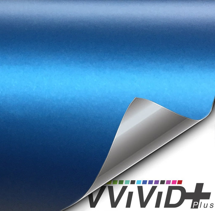 Premium Plus Matte Metallic Blue Ghost car wrap vinyl film