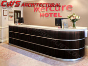 Mahogany architectural wood grain vinyl wrap