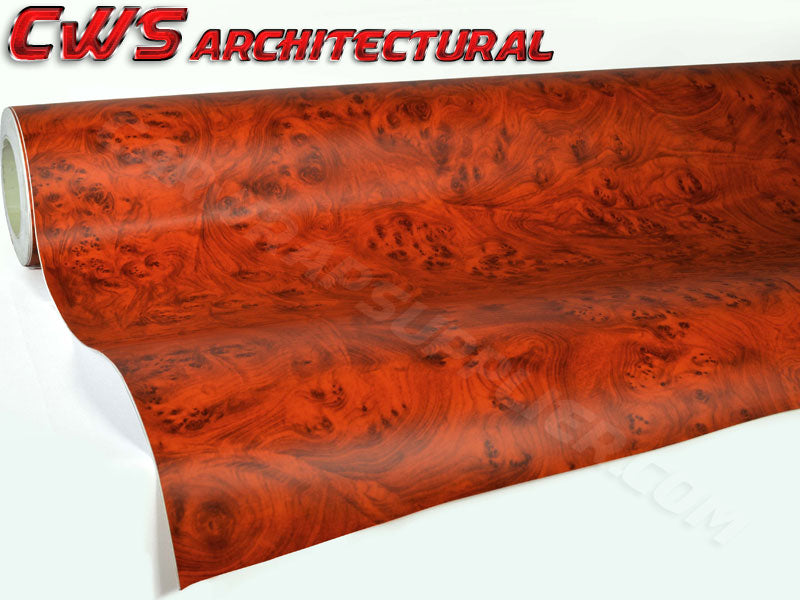 rosewood architectural wood grain vinyl wrap