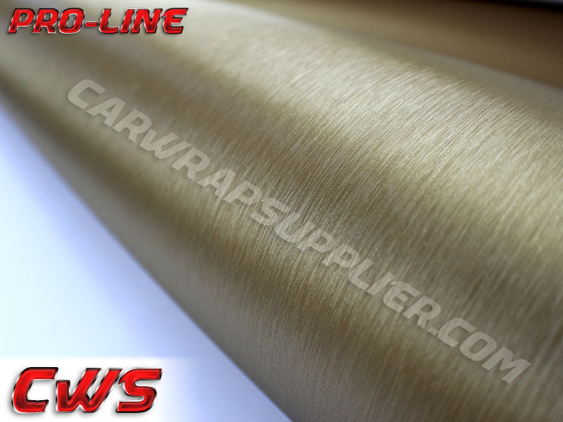 Brushed Aluminum Gold Vvivid Vehicle Vinyl Film