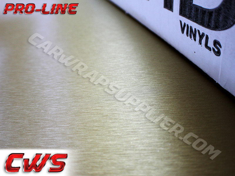 Brushed Aluminum Gold Vvivid Vehicle Vinyl Film