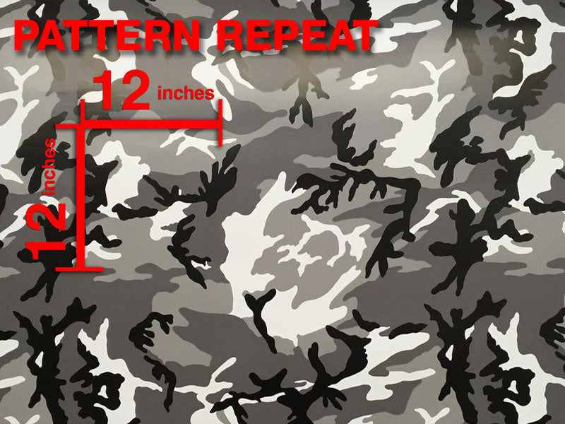 Snow white camouflage vinyl wrap