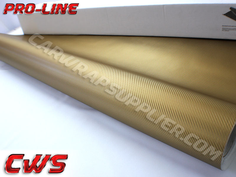 Gold Carbon Fiber Car Wrap Vinyl Film