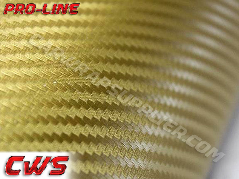 Gold Carbon Fiber Car Wrap Vinyl Film