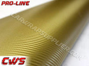 Gold Carbon Fiber Car Wrap Vinyl Film