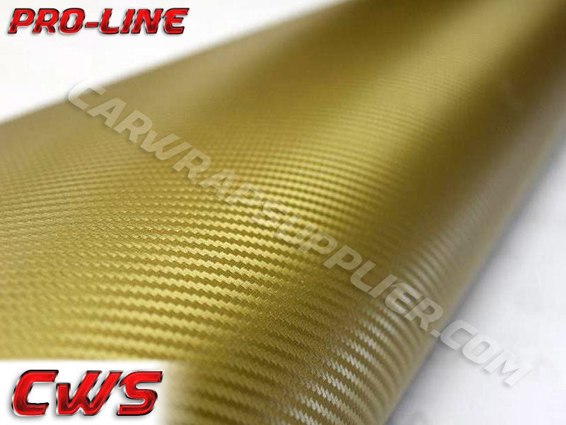 Gold Carbon Fiber Car Wrap Vinyl Film