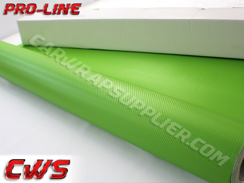 Lime Green Carbon Fiber Car Wrap Vinyl Film