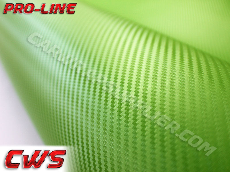 Lime Green Carbon Fiber Car Wrap Vinyl Film