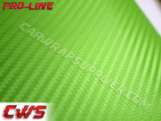 Lime Green Carbon Fiber Car Wrap Vinyl Film