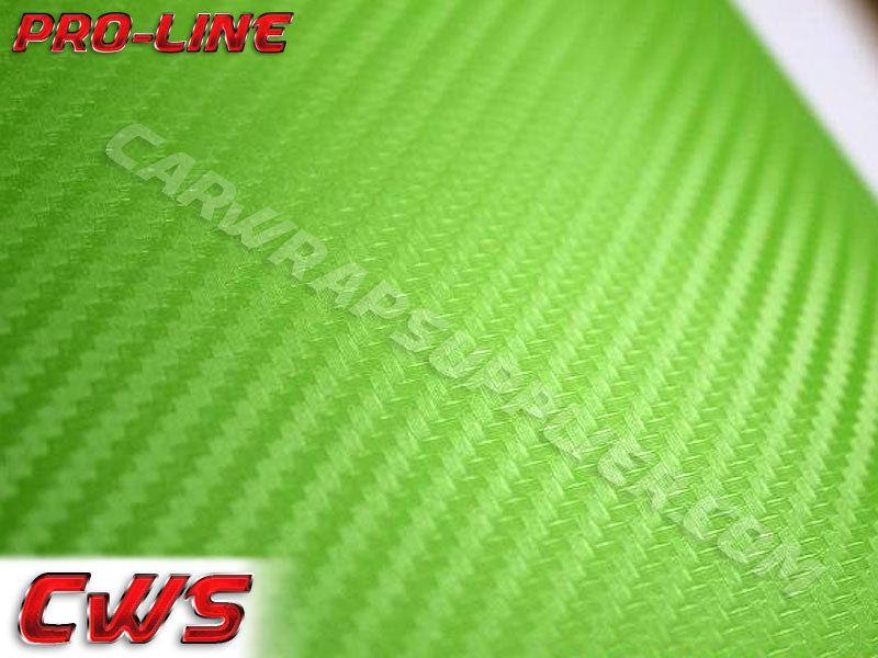 Lime Green Carbon Fiber Car Wrap Vinyl Film