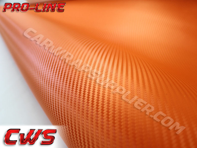 Orange Carbon Fiber Car Wrap Vinyl Film