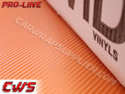 Orange Carbon Fiber Car Wrap Vinyl Film