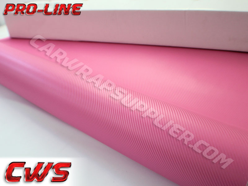 Pink Carbon Fiber Car Wrap Vinyl Film