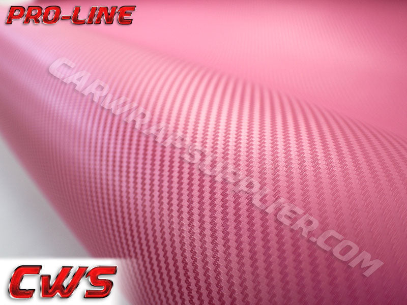 Pink Carbon Fiber Car Wrap Vinyl Film