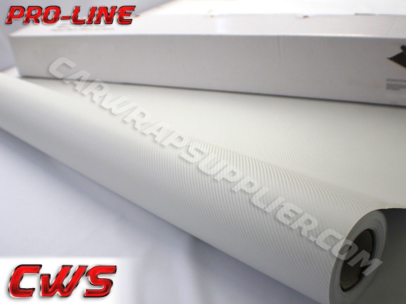 White Carbon Fiber Car Wrap Vinyl Film
