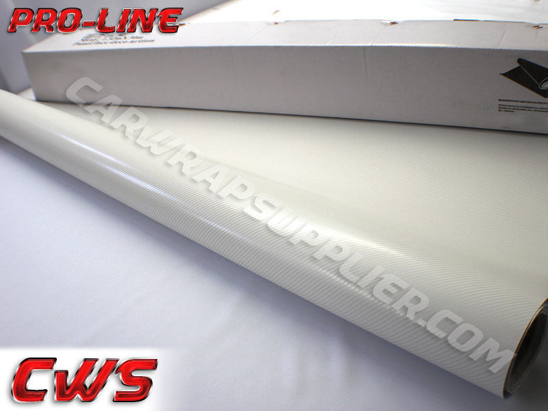 White TrueR Carbon Fiber Car Wrap Vinyl Film
