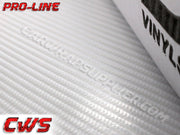 White TrueR Carbon Fiber Car Wrap Vinyl Film