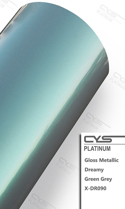 Gloss Metallic Dreamy Green Grey X-DR090 car wrap vinyl