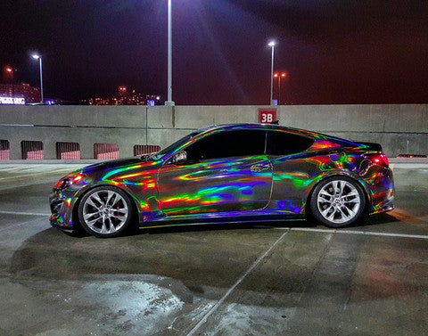 Black Holographic Chrome Vinyl Wrap from CWS