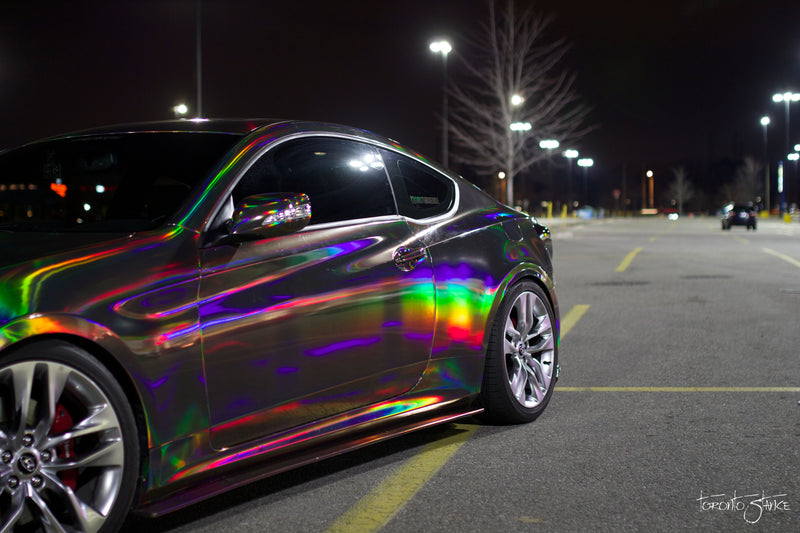 Black Holographic Chrome Vinyl Wrap from CWS