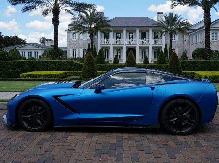 Premium Plus Matte Metallic Blue Ghost car wrap vinyl film