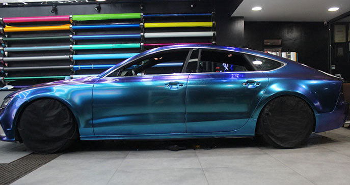 Gloss Diamond Metallic Magic Blue X-D060 car wrap vinyl
