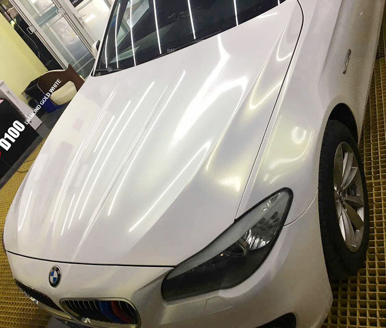 Gloss Diamond Metallic Pink White Gold X-D100 car wrap vinyl