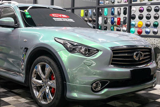 Gloss Metallic Dreamy Green Grey X-DR090 car wrap vinyl