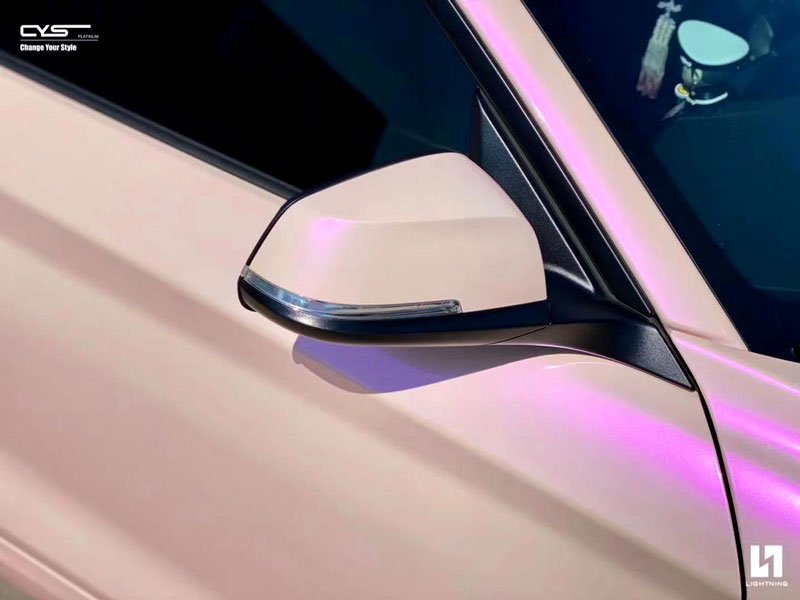 Color Shifting Beige to Pink Metallic CWS Color Paint Protection Film High Gloss on carwrapsupplier.com