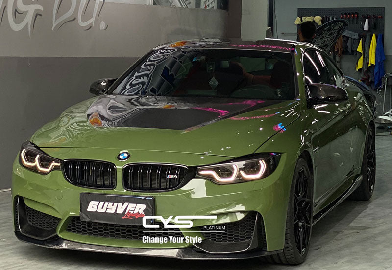Green chrome car vinyl wrap - Color shift wrap