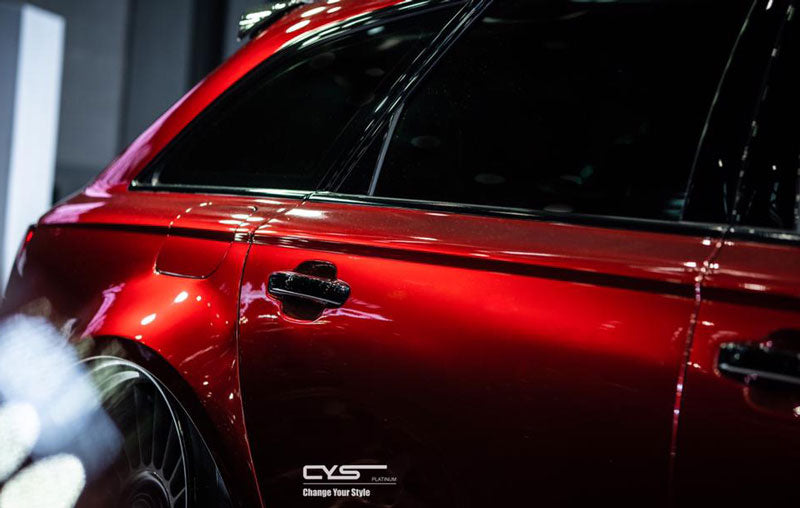 Red Liquid Metal CWS Color Paint Protection Film High Gloss on carwrapsupplier.com