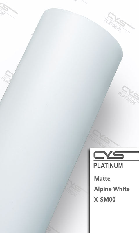Platinum Matte Alpine White car wrap X-SM00