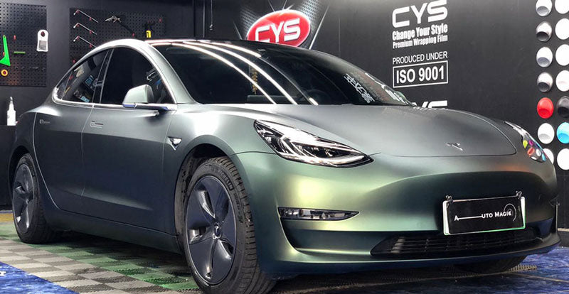 Platinum Matte Jasper Green Pearl X-SM28 car wrap