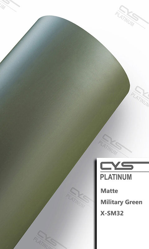 Platinum Matte Military Green X-SM32 car wrap