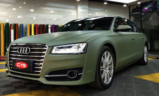 Platinum Matte Military Green X-SM32 car wrap