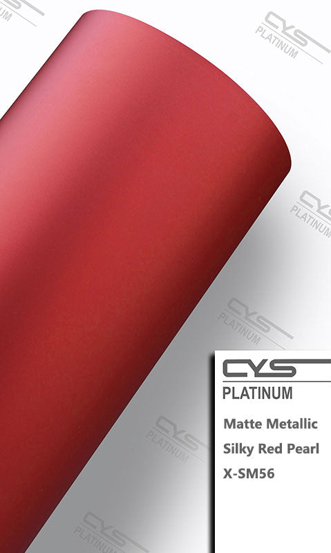 Platinum Matte Metallic Silky Red Pearl X-SM56 car wrap