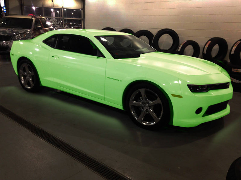 Glow In The Dark Green Glow car vinyl wrap