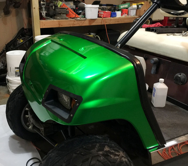 Liquid Metal Green vinyl wrap