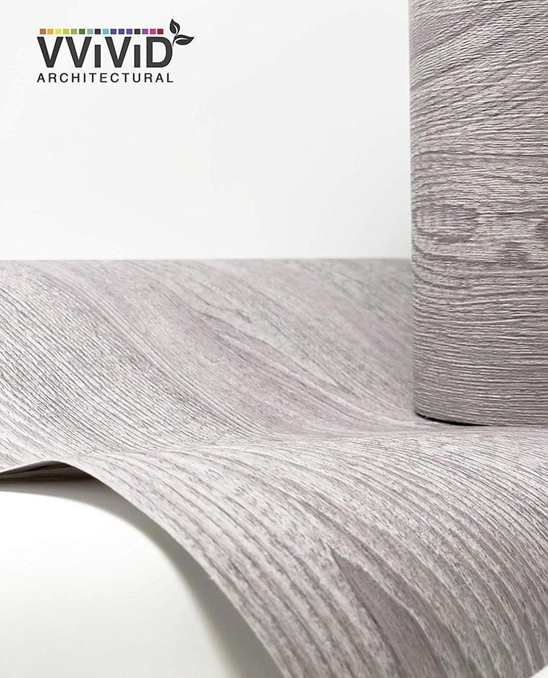 Architectural Vintage Light Grey Wood Contact Film