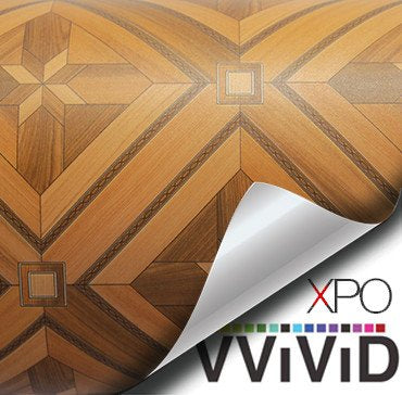 Parquette architectural wood grain vinyl wrap