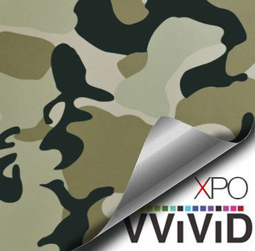 VViViD Vinyl Camouflage Pattern Wrap Air-Release Adhesive Film Sheets (1ft  x 5ft, Snow Camo)
