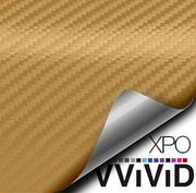 Gold Carbon Fiber Car Wrap Vinyl Film