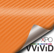 Orange Carbon Fiber Car Wrap Vinyl Film
