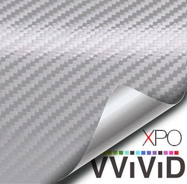 Silver Carbon Fiber Car Wrap Vinyl Film