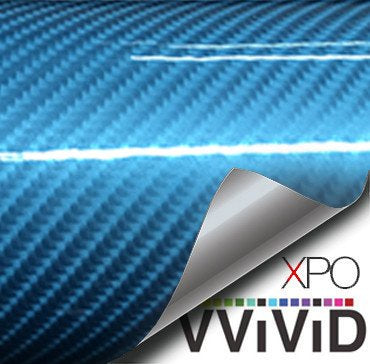 Blue Tech Art Carbon Fiber Car Wrap Vinyl Film