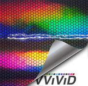 HoloHex Chrome Black Car Wrap Vinyl Film