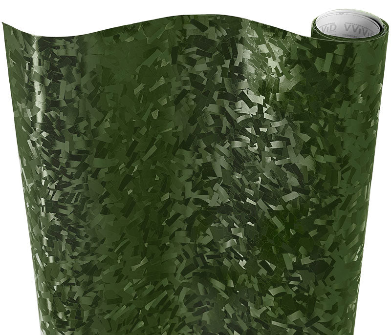 Forged Carbon Fiber Army Green Wrap