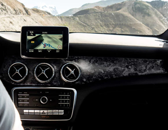 Premium Forged Carbon Fiber: Black "Lamborghini"