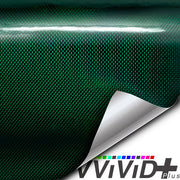VVIVID+ Holographic Gloss Weave Green vinyl wrap